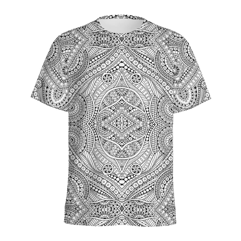 Ethnic Zentangle Pattern Print Men's Sports T-Shirt