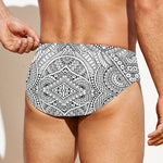 Ethnic Zentangle Pattern Print Men's Swim Briefs