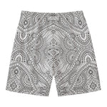 Ethnic Zentangle Pattern Print Men's Swim Trunks