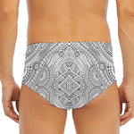 Ethnic Zentangle Pattern Print Men's Triangle Swim Briefs