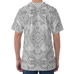 Ethnic Zentangle Pattern Print Men's Velvet T-Shirt