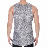 Ethnic Zentangle Pattern Print Men's Velvet Tank Top
