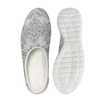 Ethnic Zentangle Pattern Print Mesh Casual Shoes