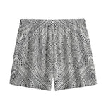 Ethnic Zentangle Pattern Print Mesh Shorts