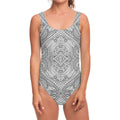Ethnic Zentangle Pattern Print One Piece Swimsuit