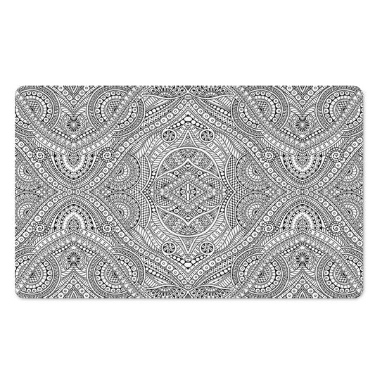 Ethnic Zentangle Pattern Print Polyester Doormat