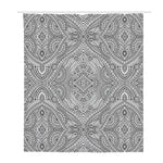 Ethnic Zentangle Pattern Print Polyester Shower Curtain
