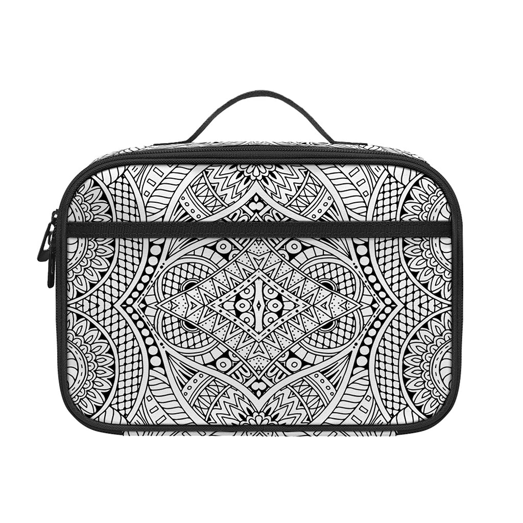 Ethnic Zentangle Pattern Print Portable Lunch Bag