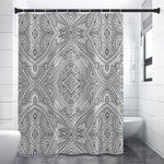 Ethnic Zentangle Pattern Print Premium Shower Curtain