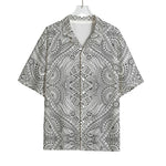 Ethnic Zentangle Pattern Print Rayon Hawaiian Shirt