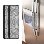 Ethnic Zentangle Pattern Print Refrigerator Handle Covers