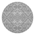 Ethnic Zentangle Pattern Print Round Blanket