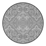 Ethnic Zentangle Pattern Print Round Floor Mat