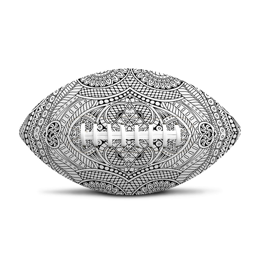 Ethnic Zentangle Pattern Print Rugby Ball