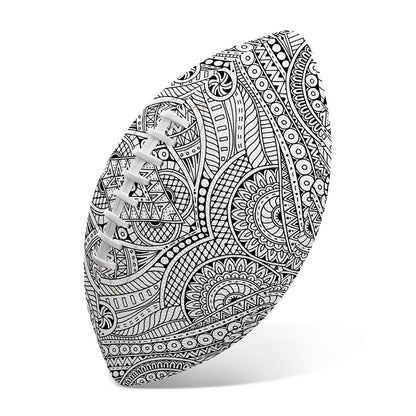 Ethnic Zentangle Pattern Print Rugby Ball