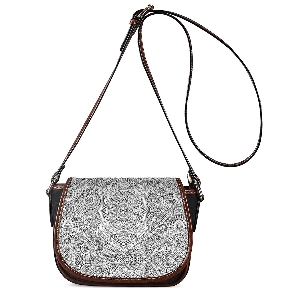 Ethnic Zentangle Pattern Print Saddle Bag