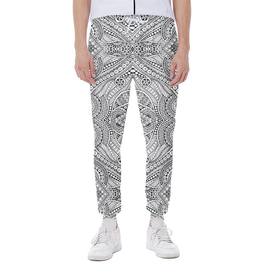 Ethnic Zentangle Pattern Print Scuba Joggers