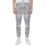 Ethnic Zentangle Pattern Print Scuba Joggers