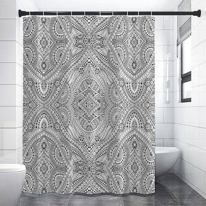 Ethnic Zentangle Pattern Print Shower Curtain