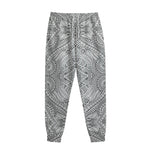 Ethnic Zentangle Pattern Print Sweatpants