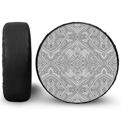 Ethnic Zentangle Pattern Print Tire Cover