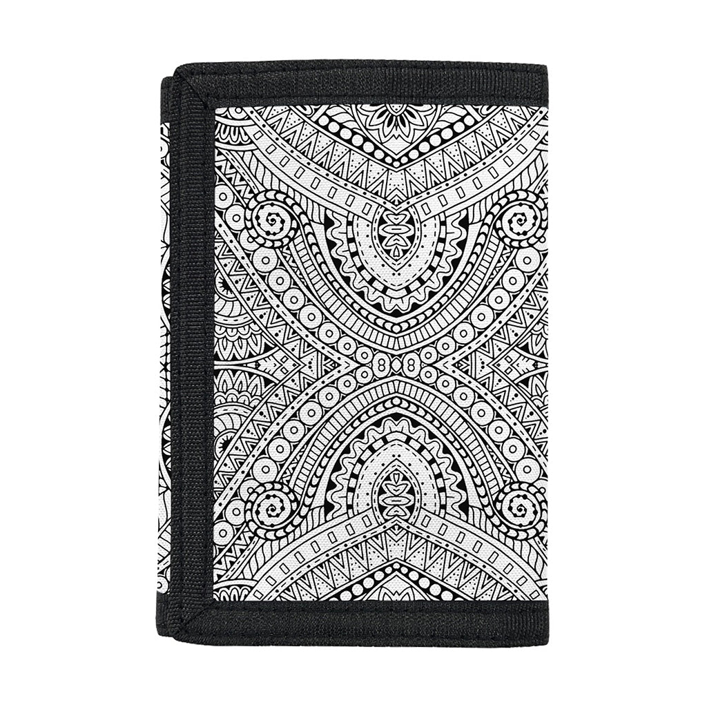 Ethnic Zentangle Pattern Print Trifold Wallet
