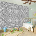 Ethnic Zentangle Pattern Print Wall Sticker