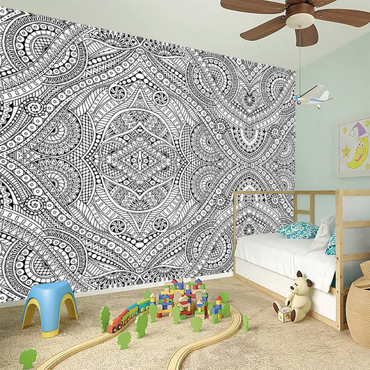 Ethnic Zentangle Pattern Print Wall Sticker