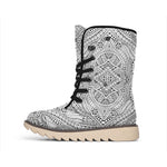 Ethnic Zentangle Pattern Print Winter Boots