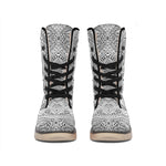 Ethnic Zentangle Pattern Print Winter Boots