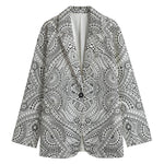 Ethnic Zentangle Pattern Print Women's Blazer