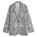 Ethnic Zentangle Pattern Print Women's Cotton Blazer