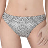 Ethnic Zentangle Pattern Print Women's Thong