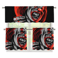 Evil Clown Print 3 Piece Kitchen Curtains