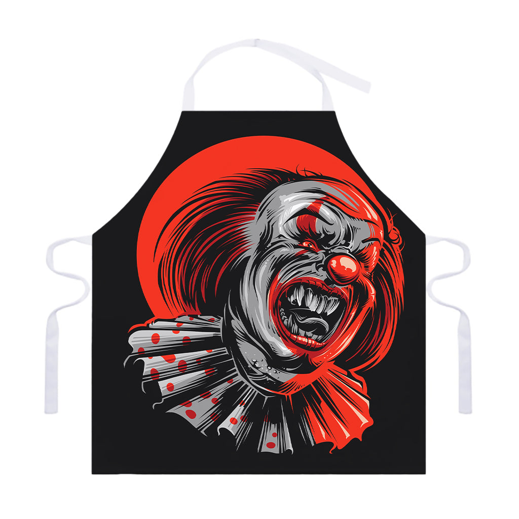 Evil Clown Print Adjustable Apron