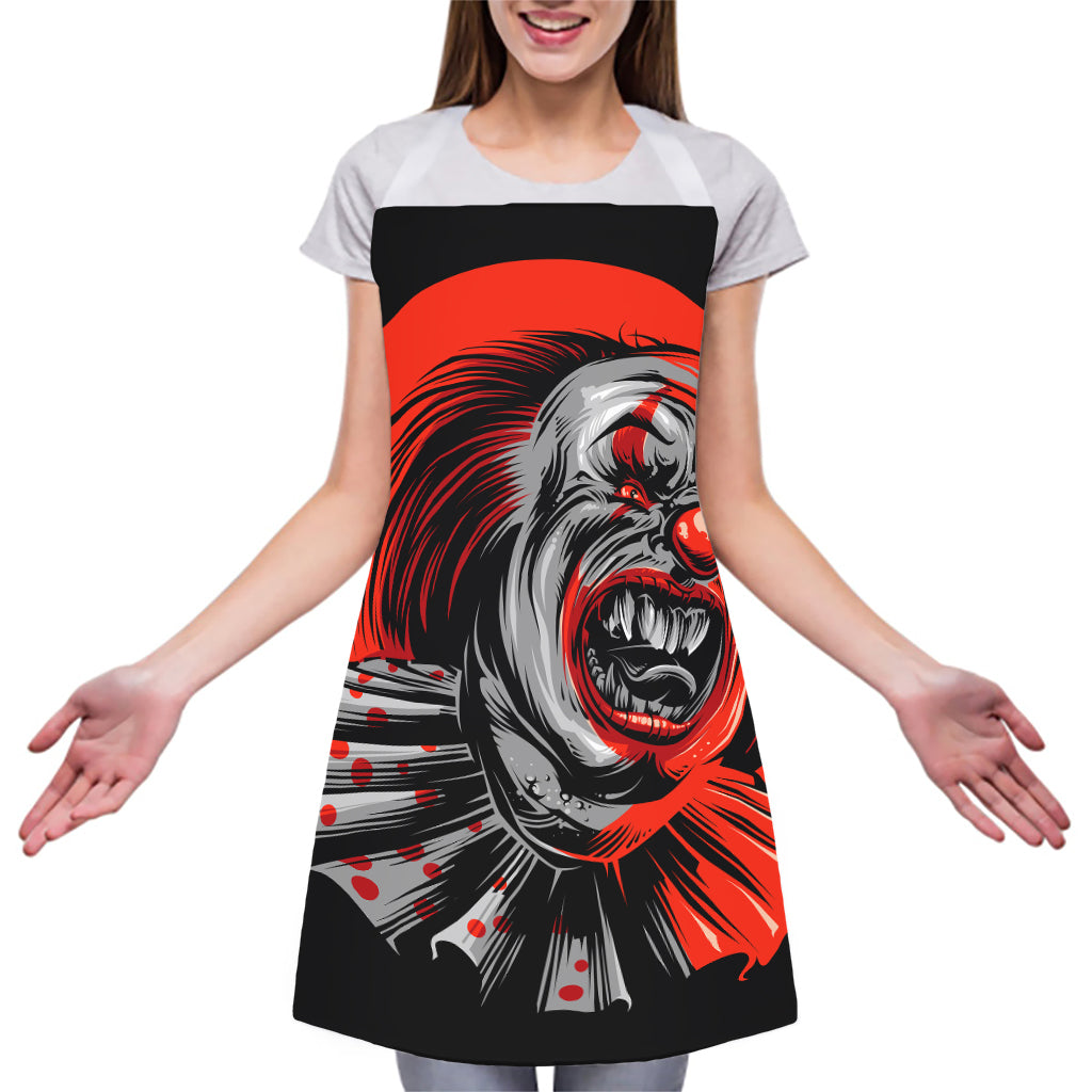 Evil Clown Print Adjustable Apron