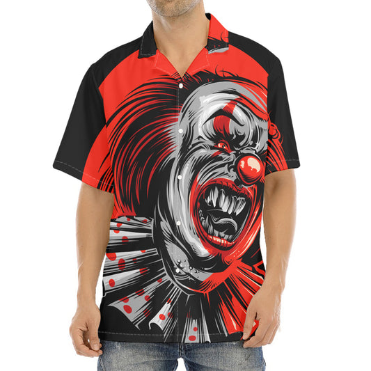 Evil Clown Print Aloha Shirt
