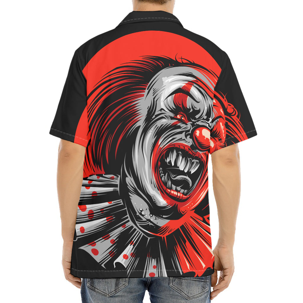 Evil Clown Print Aloha Shirt