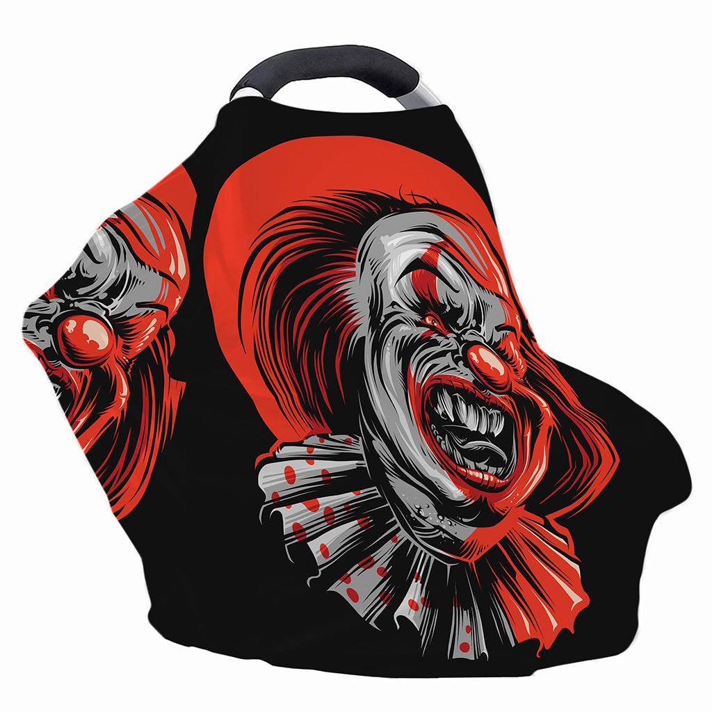 Evil Clown Print Baby Seat Cover