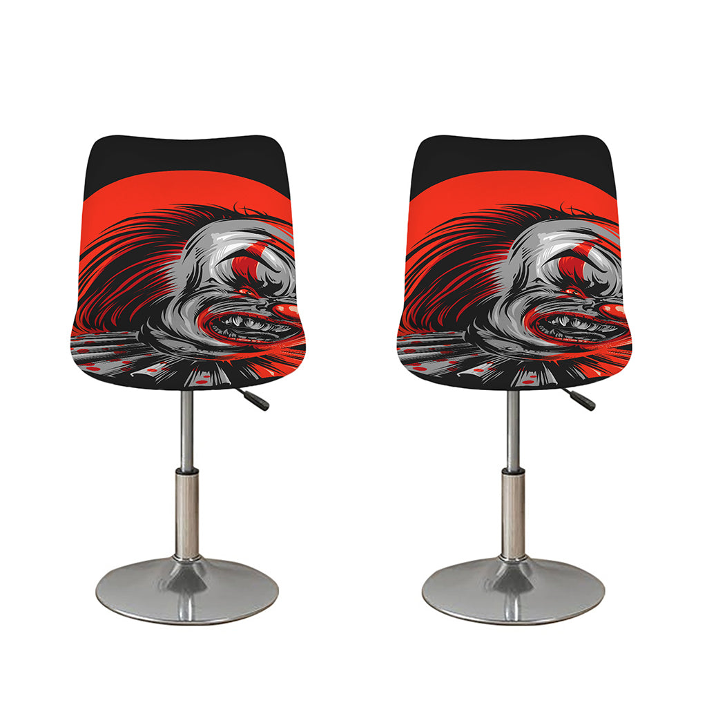 Evil Clown Print Bar Stool Covers