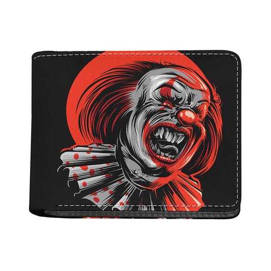 Evil Clown Print Bifold Wallet