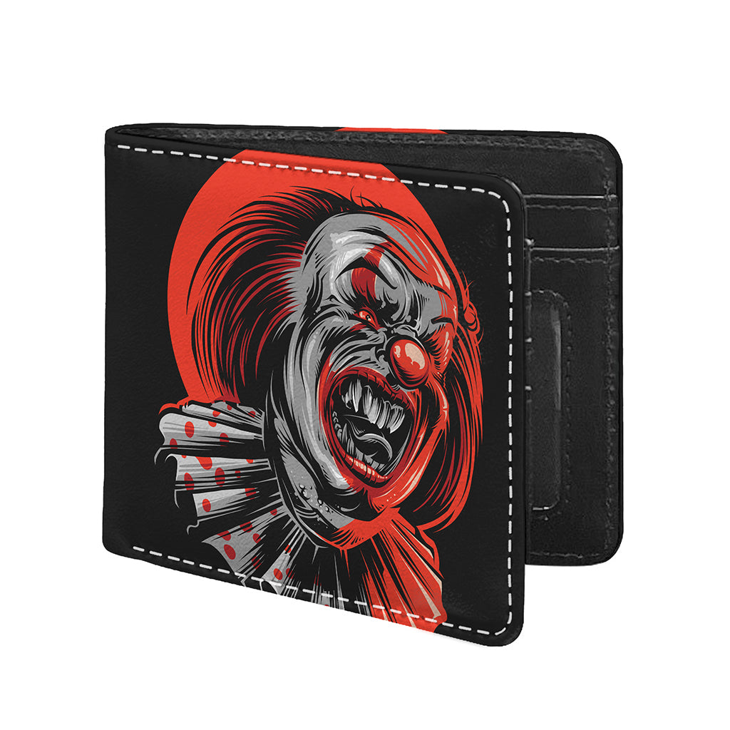 Evil Clown Print Bifold Wallet