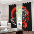 Evil Clown Print Dimout Grommet Curtains