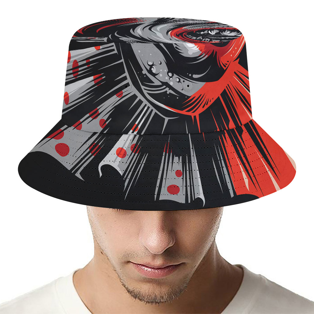 Evil Clown Print Bucket Hat