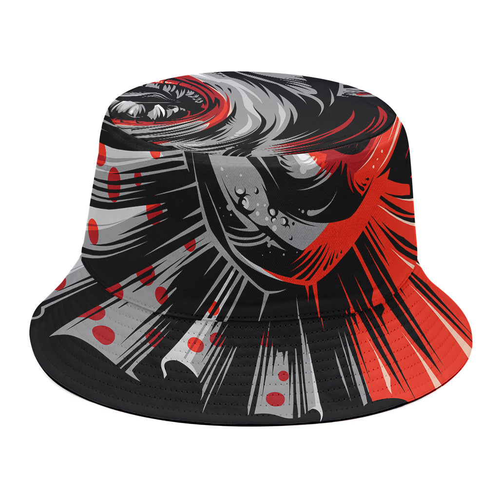 Evil Clown Print Bucket Hat