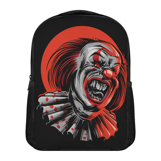 Evil Clown Print Casual Backpack