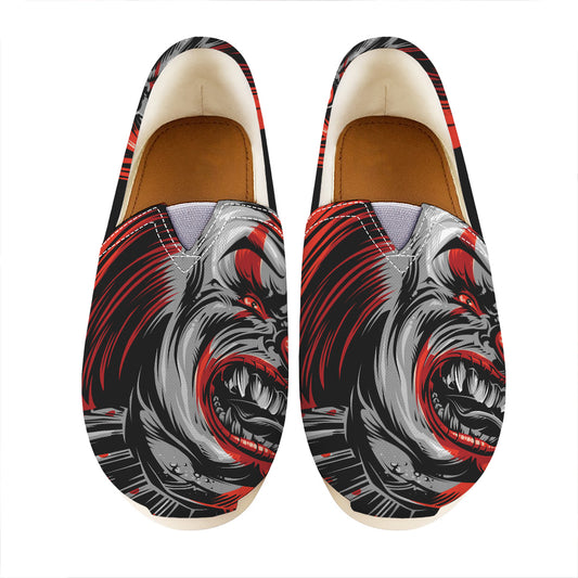 Evil Clown Print Casual Shoes