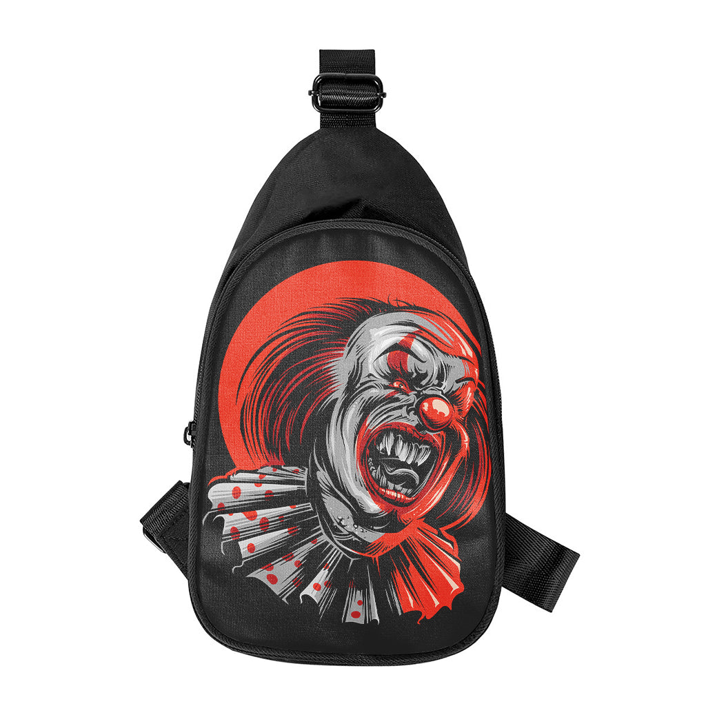 Evil Clown Print Chest Bag