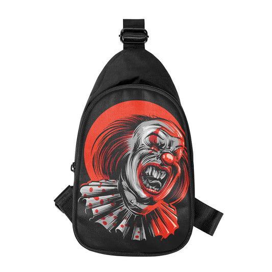 Evil Clown Print Chest Bag