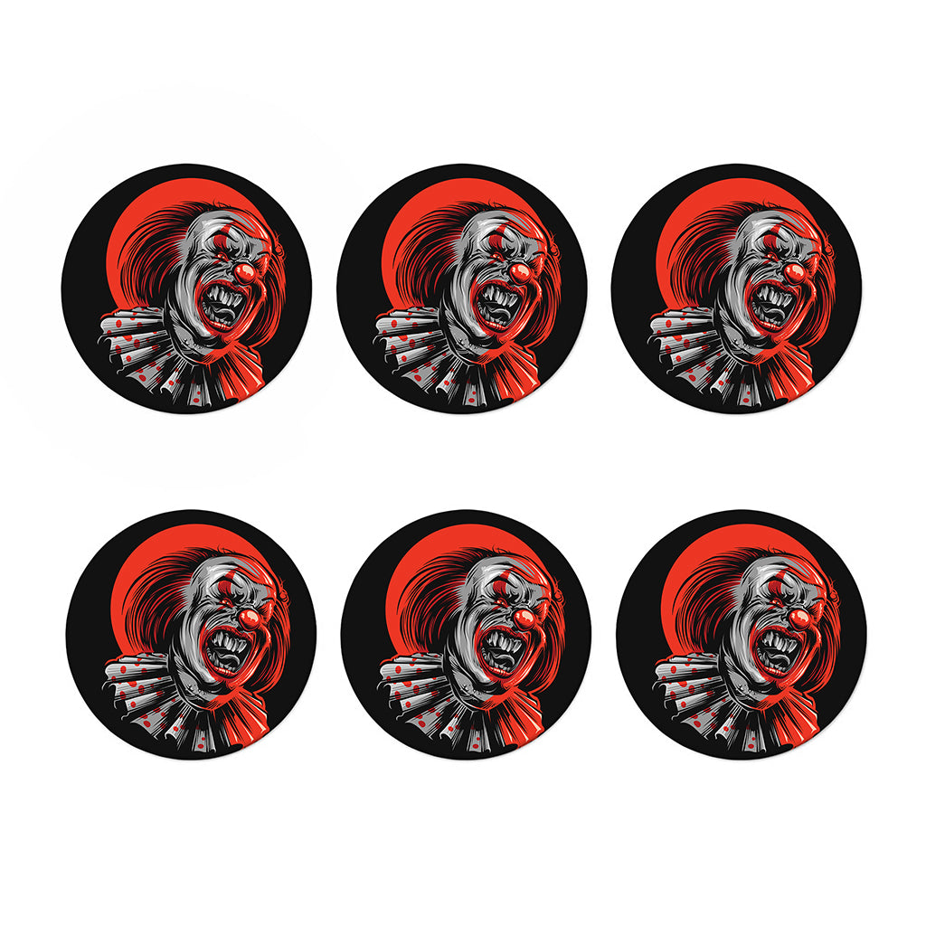 Evil Clown Print Coaster Set